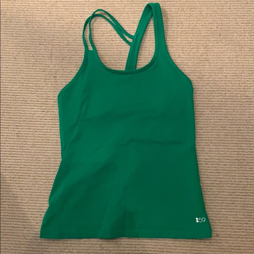 Green sports tank top
